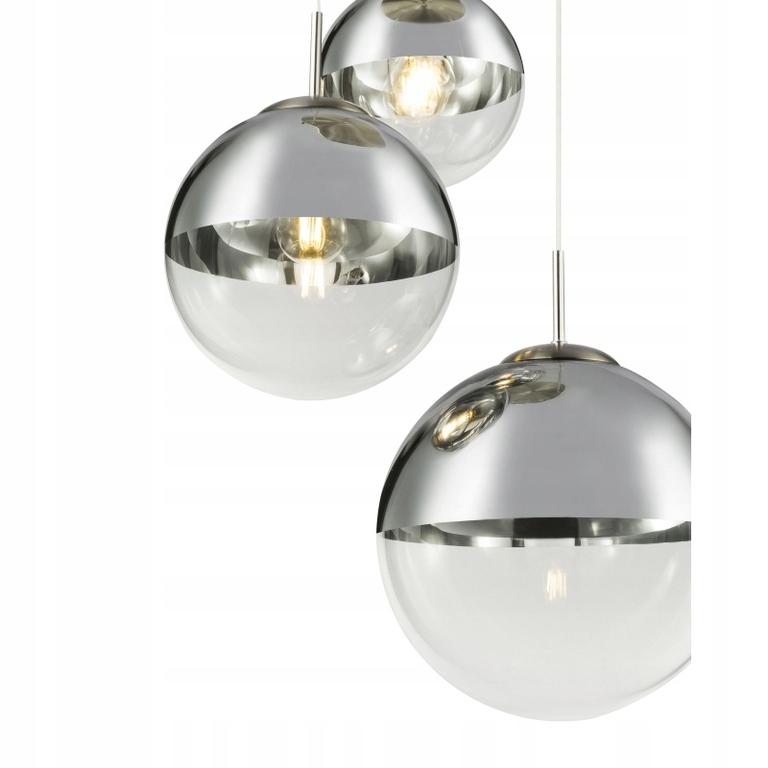 Lampa wisząca GLOBO VARUS 15851-3 srebrne kule (2)