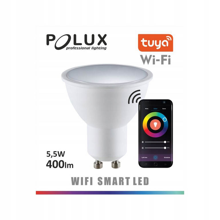 Żarówka LED SMART 5,5W 400lm WW-CW+RGB Wi-Fi TUYA (1)