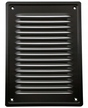 Kratka wentylacyjna metalowa 14x21 KOMINOWA CZARNA
