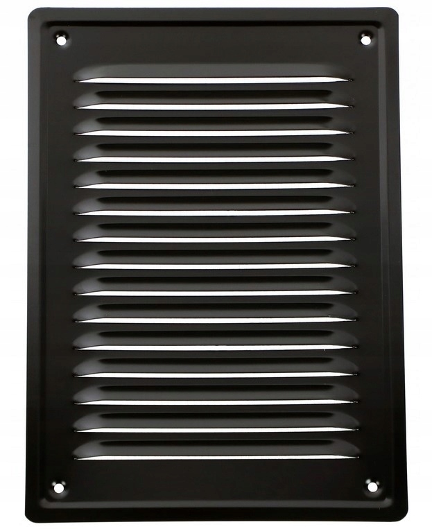 Kratka wentylacyjna metalowa 14x21 KOMINOWA CZARNA (1)