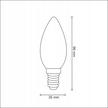 Żarówka LED E14 FILAMENT FC37 EDIDECO 3,7W CIEPŁA (3)