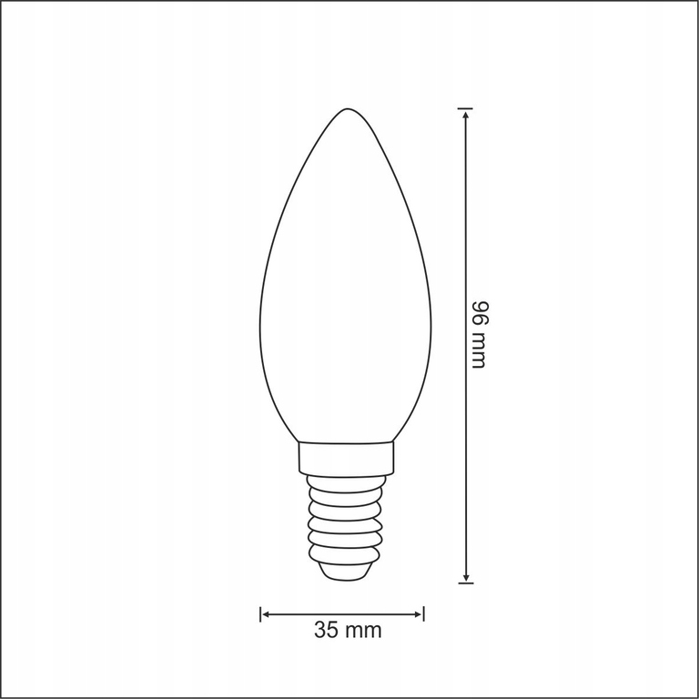 Żarówka LED E14 FILAMENT FC37 EDIDECO 3,7W CIEPŁA (3)