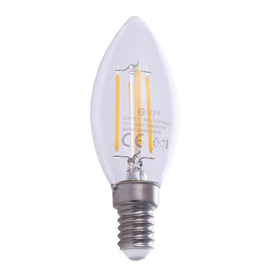 Żarówka Filamentowa LED 4W Świeczka E14 4000K