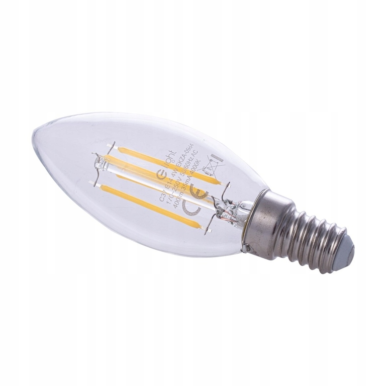 Żarówka Filamentowa LED 4W Świeczka E14 4000K (2)