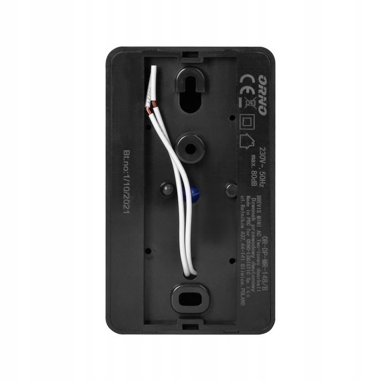 Dzwonek do drzwi przewodowy 230v 2 tonowy czarny (5)