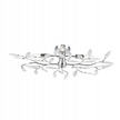 LAMPA SUFITOWA PLAFON ŻYRANDOL LIŚCIE 63160-4