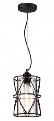 LAMPA WISZĄCA ZWIS POJEDYNCZA E27 RUBY METAL/SZKŁO