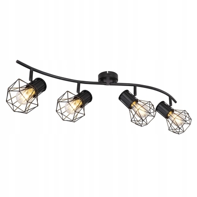 LAMPA SPIRALA SPOT PRISKA GLOBO 54017-4 czarny