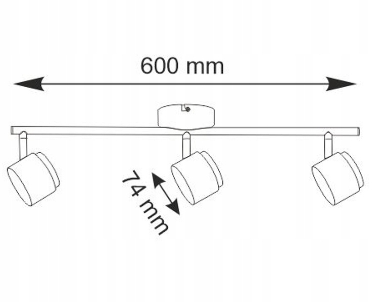 Lampa ścienno-sufitowa ruchoma Spot 3xLED biała (5)