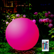 Lampa ogrodowa KULA Solarna 40 cm Polux RGB pilot (4)