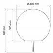 Lampa ogrodowa KULA Solarna 40 cm Polux RGB pilot (5)