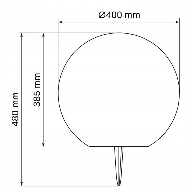 Lampa ogrodowa KULA Solarna 40 cm Polux RGB pilot (5)