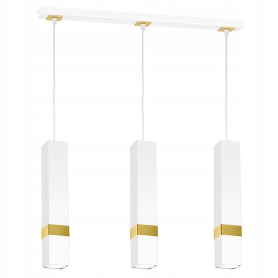 Lampa WISZĄCA LISTWA kwadrat VIDAR biała 3xGU10