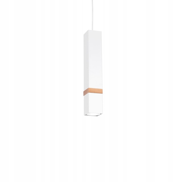 Lampa WISZĄCA Zwis pojedyncza biały kwadrat (3)