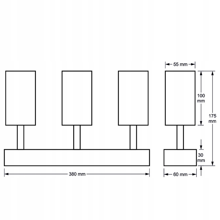 LAMPA SUFITOWA listwa spotlight Fargo 3 czarna (3)