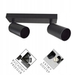 LAMPA SUFITOWA listwa spotlight Fargo 2 czarna (2)