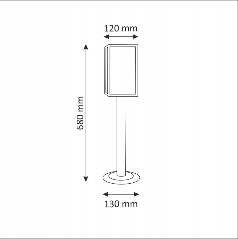 MALMO oprawa ogrodowa stojąca 68cm czarna (3)