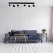 LAMPA SUFITOWA LISTWA 6 JOKER CZARNY/ZŁOTY (3)
