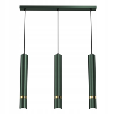 Lampa WISZĄCA LISTWA 3 JOKER ZIELONY/ZŁOTY