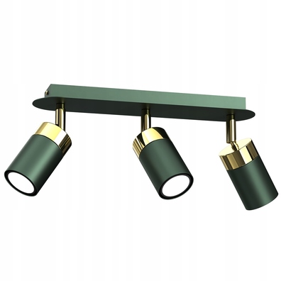 LAMPA SUFITOWA LISTWA 3 JOKER ZIELONY/ZŁOTY