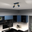 LAMPA SUFITOWA LISTWA 2 JOKER GRANAT/ZŁOTY (4)