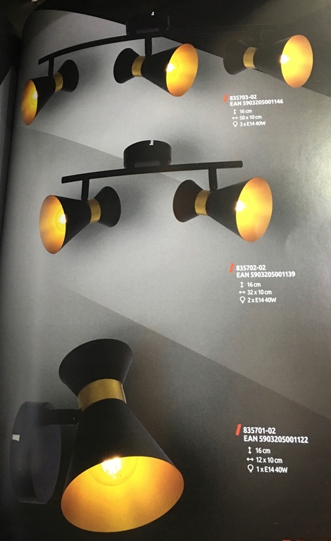 LAMPA SUFITOWA 3 BREDA CZARNO ZŁOTA 835703-02 (2)