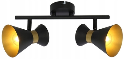 LAMPA SUFITOWA 2 BREDA CZARNO ZŁOTA 835702-02
