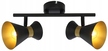 LAMPA SUFITOWA 2 BREDA CZARNO ZŁOTA 835702-02