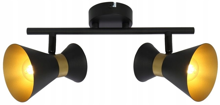 LAMPA SUFITOWA 2 BREDA CZARNO ZŁOTA 835702-02 (1)