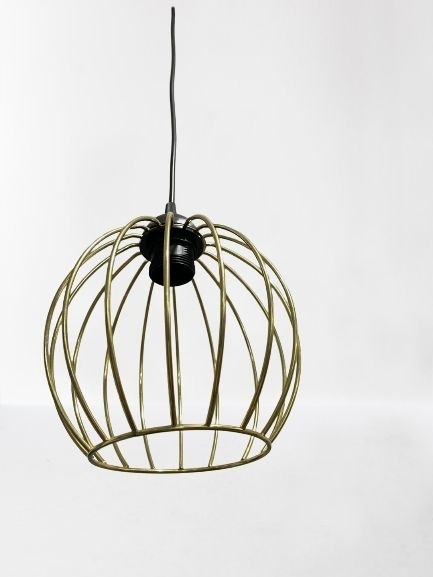 Lampa wisząca 2 listwa złote klosze metal LOFT (2)