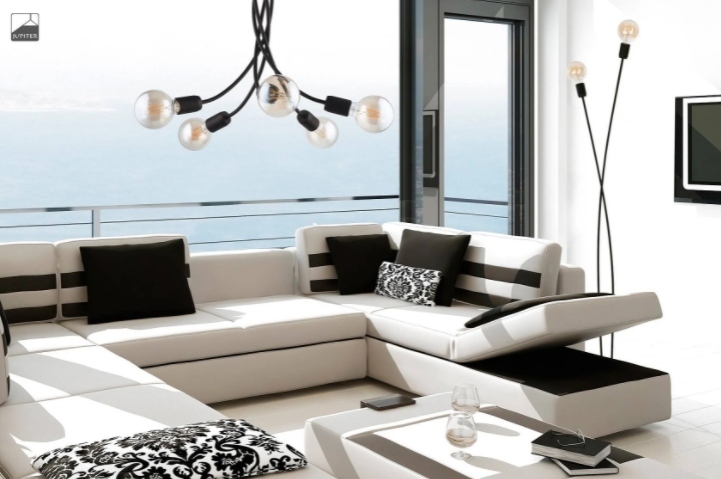Żyrandol lampa sufitowa PLAFON LUCE 5 RETRO (2)