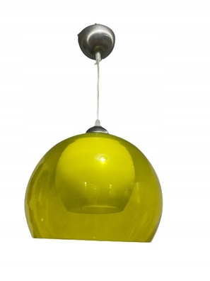 Lampa wisząca pojedyncza zwis żółta kula klosz