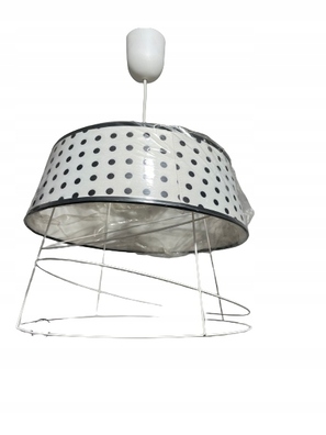 Lampa wisząca pojedyncza zwis abażur kropeczki
