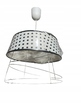 Lampa wisząca pojedyncza zwis abażur kropeczki