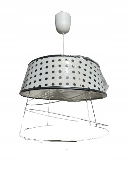 Lampa wisząca pojedyncza zwis abażur kropeczki (3)