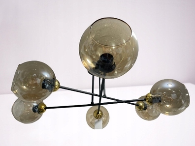 Żyrandol lampa sufitowa industrialna 6 klosze