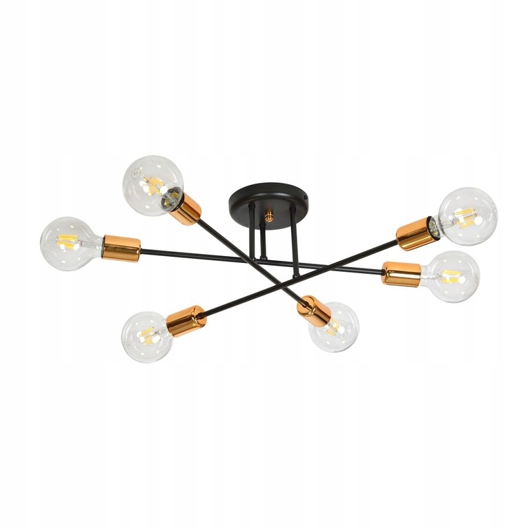 Żyrandol lampa sufitowa industrialna 6 klosze (5)
