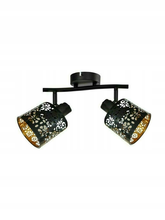 LAMPA SUFITOWA listwa KIGA 2 czarna złota E14 (2)