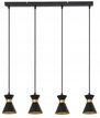 Lampa WISZĄCA Zwis ŻYRANDOL BREDA CZARNO-ZŁOTA