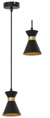 Lampa WISZĄCA Zwis POJEDYNCZY BREDA CZARNO-ZŁOTA