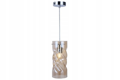 Lampa Zwis chrom smokey wisząca pojedyńcza PIA