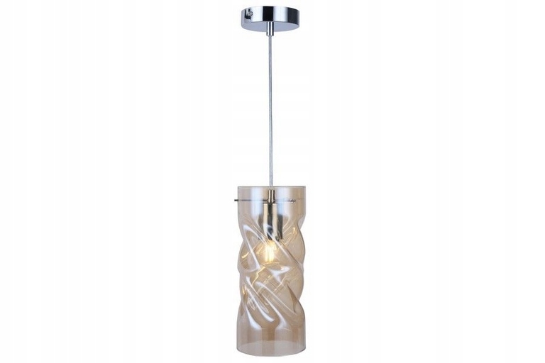 Lampa Zwis chrom smokey wisząca pojedyńcza PIA (1)