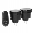 Zestaw gniazd sterowanych pilotem 2+1, IP44