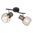 LAMPA SUFITOWA Reflektory ARGUSTO 2 czarna druciki