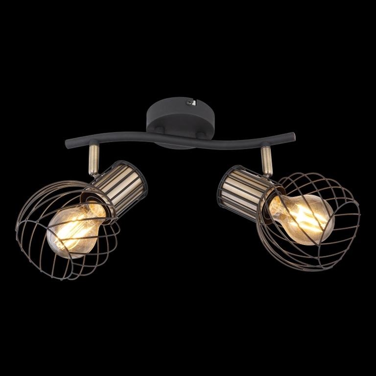 LAMPA SUFITOWA Reflektory ARGUSTO 2 czarna druciki (6)