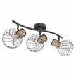 LAMPA SUFITOWA Reflektory LUISE 3 czarna druciki (3)