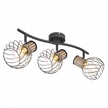 LAMPA SUFITOWA Reflektory LUISE 3 czarna druciki