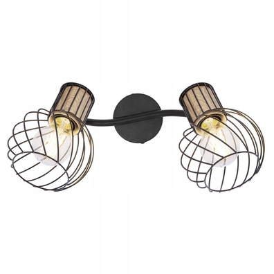 LAMPA SUFITOWA Reflektory LUISE 2 czarna druciki