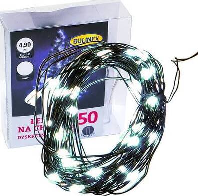 BULINEX LAMPKI LED NITKI 50L na baterie biały