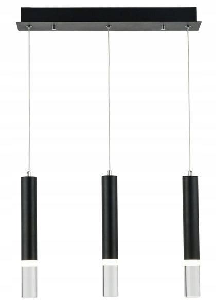Lampa wiszaca Gwen czarna 3 płomienna Led